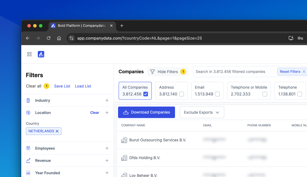 Bold Platform - Active Filters